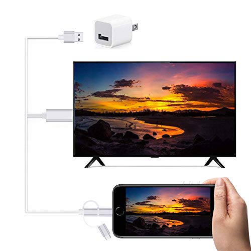 3 in 1 HDMI Cable Adapter, ZAMO 1080P USB/Type-C to HDMI Adapter Mirror Mobile Phone Screen to TV/Projector/Monitor Compatible with S8/9 Note 8/9 and More Android Devices - Thumbnail 3