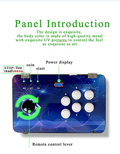 Pandora Arcade Portable Retro Video Game Player Built-in 20000+ Classic Games 10 inch LED Integrated Recreation Arcade Emulator Console Compatible with FBA/N64/Arcade/MAME