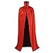 OurLore Black and Red Reversible Halloween Christmas Cloak Masquerade Party Cape Costume (35 inch, Stand Collar)