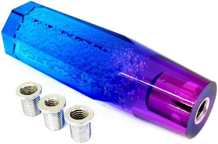 Universal JDM VIP 150mm Transparent Multi Color Blue Bubble Shift Knob
