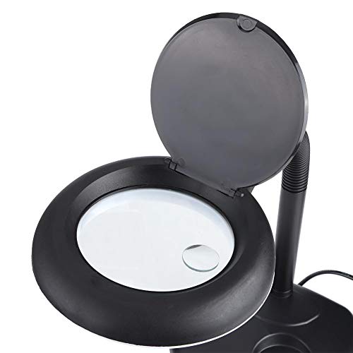 LED Magnifying Lamp Desk Magnifier Lamp with Flexiable Arm for Reading