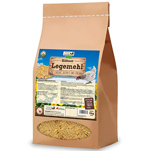 hühnergold® Hühner Legemehl 10 kg â Hochwertiges Alleinfuttermittel für Legehennen â Stabile Eierschalen, ohne Gentechnik, ohne Palmöl â Kontrollierte Herstellung