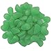 CUGBO 100 Man-made Green Glow Pebbles Stone Luminous Decorative Stones for Garden Walkway or Fountain Aquarium