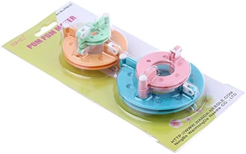 GeoBIX(TM)2016 NEW 1Box 4 Size Essential Pom Pom Maker Fluff Ball Weaver Needle Craft Tool Mixed Kit Needlework DIY