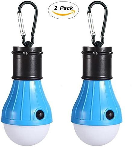 2 Pack LED Camping Lantern Portable Flashlight 3 Modes Lamp for Indoor and Outdoor Decoration Backpacking Camping Fishing Gear Tent Bulb Courtyard Emergency Light Battery Powered