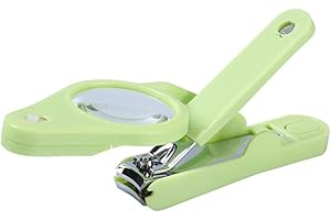 Luxshiny Led Light Stainless Steel Nail Clippers Magnifier Lens Large Fingernail and Toenail Clippers Portable for Home and T