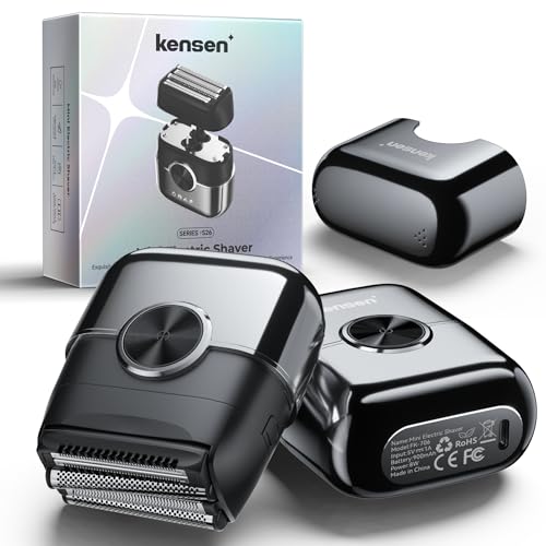 kensen Electric Shaver Wet & Dry Beard Trimmer Men's 4D Beard Razor 120 Min Use Foil Razor Wireless 100% Waterproof Mini Portable Electric Shaver Great for Travel