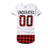 OLRIK Men's Extended Hip Hop Short Sleeve T Shirt