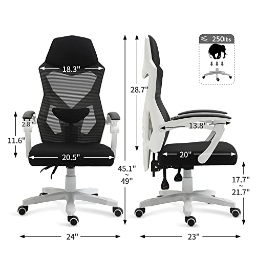 HOMEFUN Ergonomic Office Chair, High Back Executive Desk Chair Height
