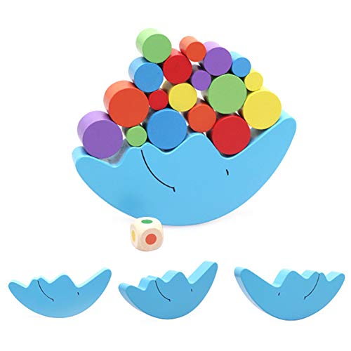 Moon Equilibrium Game Moon Wooden Stacking Blocks Balancing Game - Sorting Toy Balancing Moon - Stacking Wooden Toy for Kids Early Learning Educational - Thumbnail 7