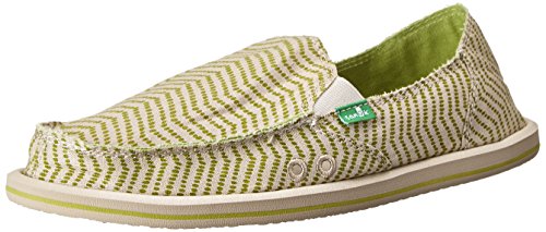 Sanuk Women's W Donna Deco Slip-On Loafer, Natural/Citron, 9 M US