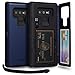 TORU CX PRO Case for Galaxy Note 9, with Card Holder | Slim Protective Cover with Hidden Credit Cards Wallet Flip Slot Compartment Kickstand | Include Mirror, Strap, USB Adapter - Blue
