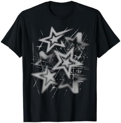 Migxsaf Men Star Graphic Shirt Y2k Oversized Shirts Streetwear