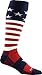 DARN TOUGH (Style 1818) Men's Captain Stripe Snow Sock - Stars and Stripes, Large