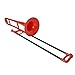pInstrument Plastic pBone Trombone - Mouthpiece & Carrying Bag - Lightweight Versatile, Comfortable Grip - Bb Authentic Sound for Student & Beginner - kids instruments - ABS Construction - Red