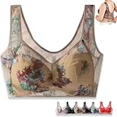 Ice Silk Lace Cooling Comfort Bra, Seamless Wireless Push up Bras for Older Women, Everyday Bras