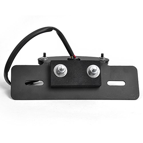 Black Motorcycle Tail Brake Stop License Plate Light LED Integrated Taillight Brake Light For Harley Honda Yamaha Bobber Suzuki