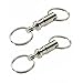Generic Bluecell Pack of 2 Heavy Duty Dual Key Ring Pull Apart Snap Lock holder