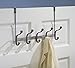 mDesign Decorative Over Door 10 Hook Steel Storage Organizer Rack for Coats, Hoodies, Hats, Scarves, Purses, Leashes, Bath Towels, Robes, Men's and Women's Clothing - Bronze