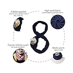 Niaiwei Women's Zipper Pocket Scarf Solid Color Stretcy Travel Scarves Niaiwei Women's Zipper Pocket Scarf Solid Color Stretcy Travel Scarves