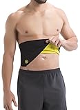 Hot Shapers Thermal Hot Belt for Men (Black, S) – Slimming Compression and Calorie Burning Activewear