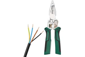 Wire Cutter Tool 10 in 1 Electl Cable Stripper Plier Voltage Tester Scissors with Electricity Measurement Function