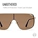Quay Australia UNBOTHERED Women's Sunglasses Shield Sunnies - Gold/Brown