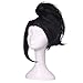 ColorGround Short Anime Cosplay Wig with Detachable Ponytail (Black)