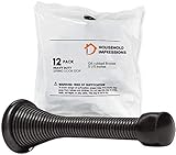 HouseHold Impressions 12 Pack Oil Rubbed Bronze Door Stoppers - 3 ⅛" Flexible Heavy Duty RustProof Steel Screw-In Spring Stops with BabyProof Brown Rubber Bumper Tips - Protects Your Walls from Damage