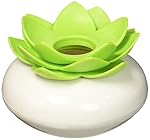 Bloss Bathroom Vanity Canister Jar for Swabs, Cosmetic Pads - Green