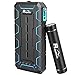 Raydem 2-pack Outdoor Portable Charger 10000mAh 2 USB Ports External Battery with Flashlight Cigarette Lighter Safety Hammer and Ultra-compact 2500mAh Power Pack with Handheld Flashlight