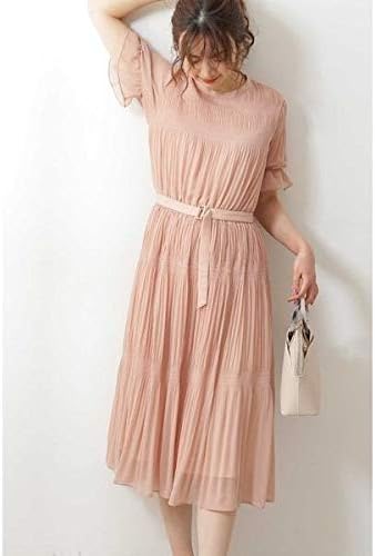 Amazon プロポーションボディドレッシング Proportion Body Dressing シフォンプリーツワンピース フラミンゴピンク5 3 ワンピース チュニック 通販