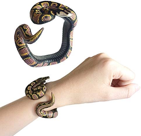 Deykhang Snake Toy Joke Simulation Plastic Animal Bracelet Prank Tricks Toy Halloween Party Supplies Decoration Gag Gifts PVC 2#
