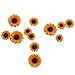 NX Garden 12PCS Orange Sunflower Girasoles Daisy Flowers Resin Flatback Cabochon With Hole For Necklace Earrings Ring Bracelet Handmade DYD 3 Size