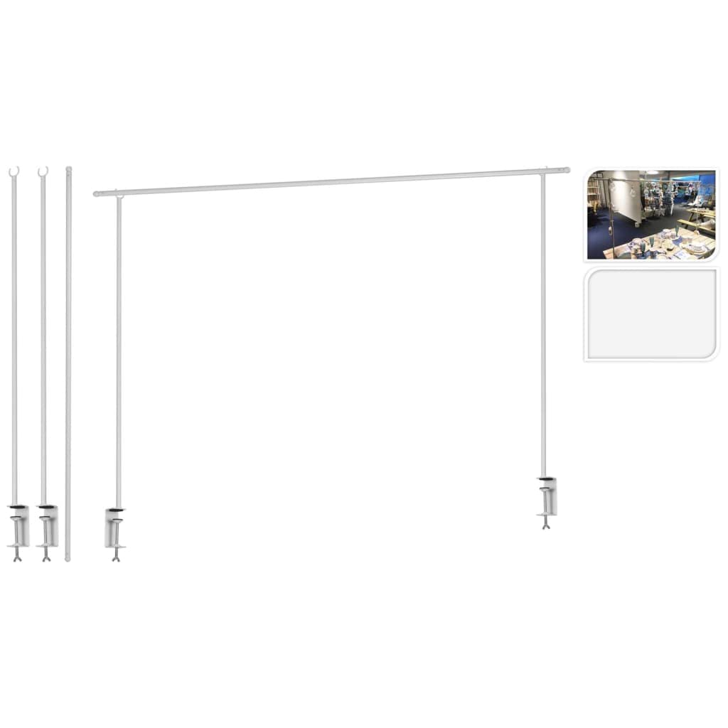 Photo 1 of ProGarden Decoration Table Rod With Table Clamp Metal White