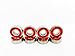 SCSK8 ABEC 9 Bearings Skateboard Longboard Spinner Red Silver 1 Set of (8)