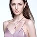 Menton Ezil Love Heart Pendant Necklace Made with Pink Rose Swrovski Crystals Gifts for Her Woman Fashion Jewelry