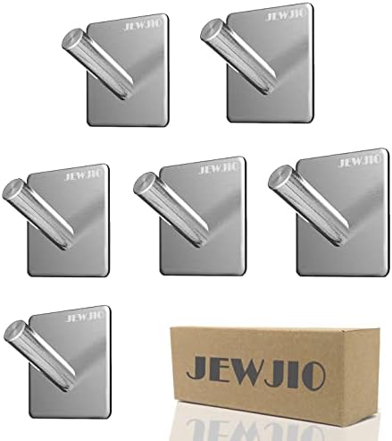thumbnail image 2 of 8 Pack Self Adhesive Wall Hooks, Heavy Duty Stainless Steel 2 of 11