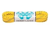 Yellow 60 Inch Waxed Skate Lace - Derby Laces for Roller Derby, Hockey and Ice Skates, and Boots