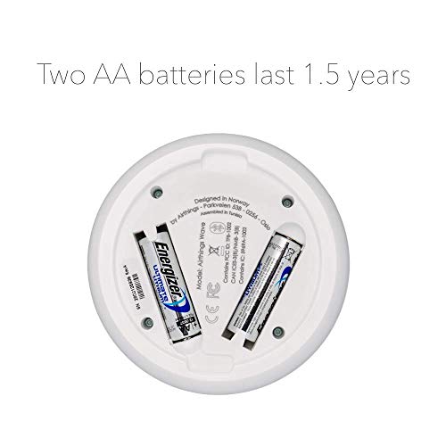 Airthings Wave Smart Radon Detector with free app – Easy-to-Use – Temp and Humidity – Accurate – No Lab Fees – Battery Operated (Renewed)