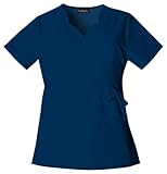 Cherokee Women's Embroidered V-Neck Solid Scrub Top