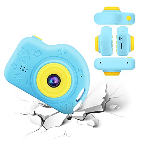 Kids Camera, Digital Video Camera Children Creative DIY Camcorder with Rechargeable Battery Birthday / Christmas / New Year Toy Gifts for 3 4 5 6 7 8 9 10 Year Old Boys Girls with 32GB SD Card - Blue - Thumbnail 3
