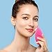 Sonic Facial Cleansing Brush, 3-in-1 Silicone Waterproof Ultrasonic Rechargeable Electric Massage Face Cleansing Brush