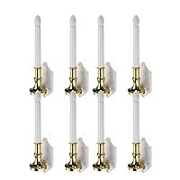 joyMerit 8 Pieces Solar Candle Lights, Led Window Candles, Warm White Bright Flickering Bulb Christmas Candles with Suction Cups