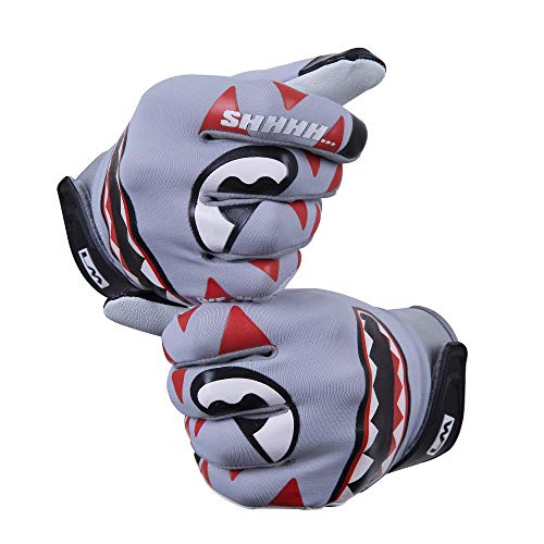 Loudmouth Baseball Batting Gloves (Grey, Youth - X-Small)