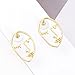 LILIE&WHITE Statement Geometric Face Ethnic Earrings Skull Head Earrings for Women Cool Party Jewelry