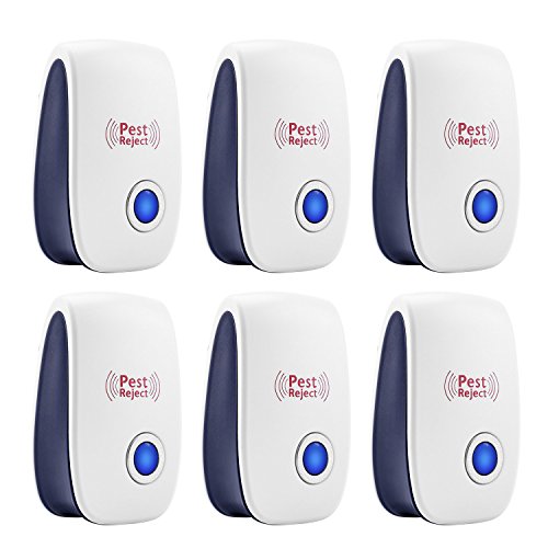 Pest Ultrasonic Repellent, ebeau Electronic Plug Environmentally Safe Pest Control Device for Rodents Insects Mice Bugs Roaches Flies Spiders Lizards Pack of 6 Pest Ultrasonic Repellent, ebeau Electronic Plug Environmentally Safe Pest Control Device for Rodents Insects Mice Bugs Roaches Flies Spiders Lizards Pack of 6