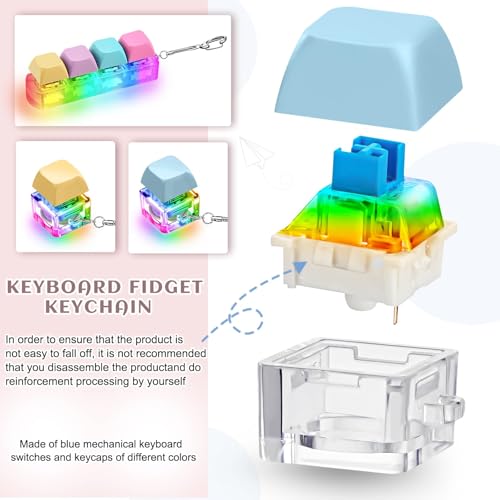 SLEEPHEAD®3 Pcs Decompression Toys Keyboard Clicker Toy Keyboard Cube Mechanical Key Button Stress Relief for Adult Gifts to Relief Pass Time (Funny)