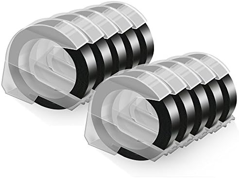 3/8 Labels for Dymo Organizer Xpress Pro Embossing Label Maker,White Print on Black/Red/Blue/Green/Yellow,2 Rolls each color,10 Rolls/Pack,Ship form USA