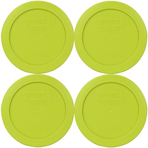 Pyrex Edamame 2 Cup Round Storage Cover #7200-PC for Glass Bowls 4-Pack